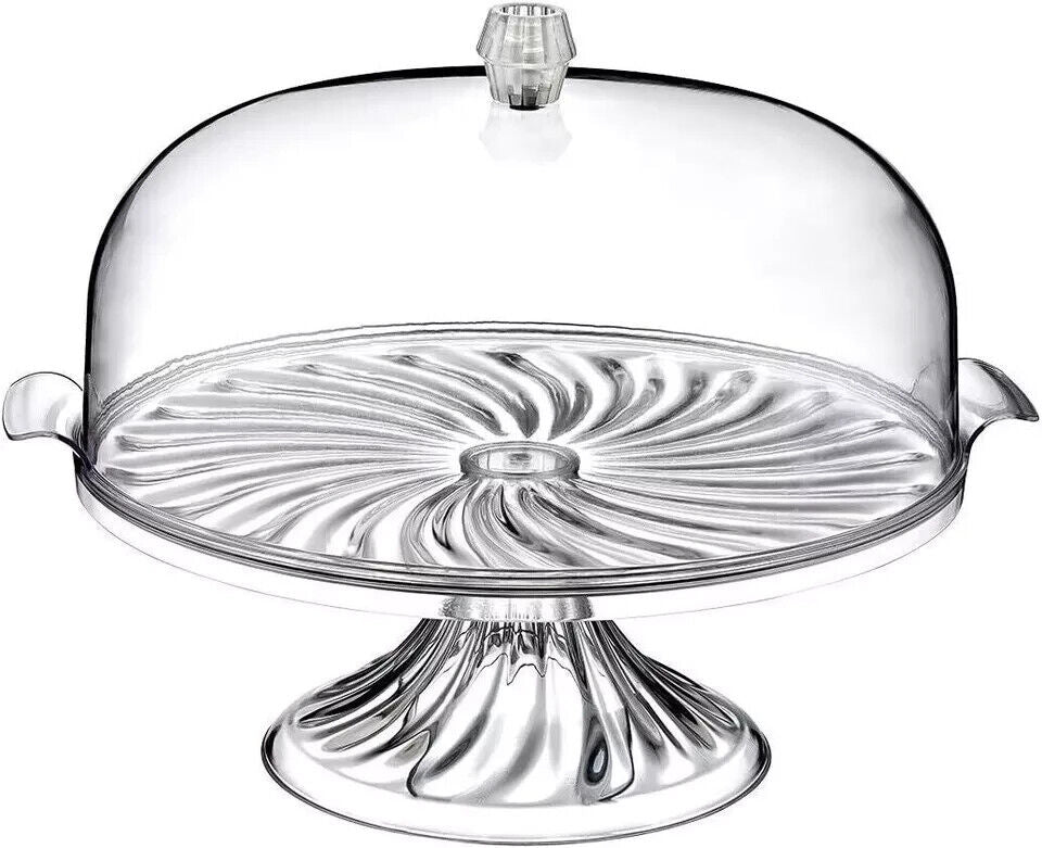Irak Plastik SA-205 Cake Stand with Lid, 28.5 cm