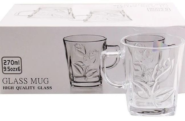 G-Horse BM8092H Glass Mug Set, 6 x 270 mL