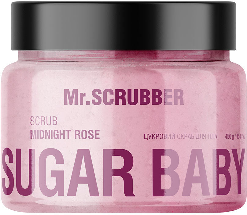 Mr.Scrubber Sugar Baby Midnight Rose Sugar Body Scrub, 450 g