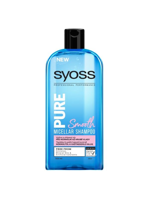 SYOSS Pure Smooth Micellar Shampoo for Normal & Thick Hair, 500 mL