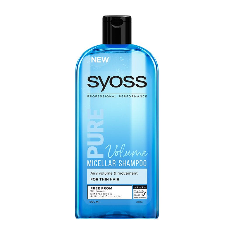 SYOSS Pure Volume Micellar Shampoo for Fine Hair, 500 mL