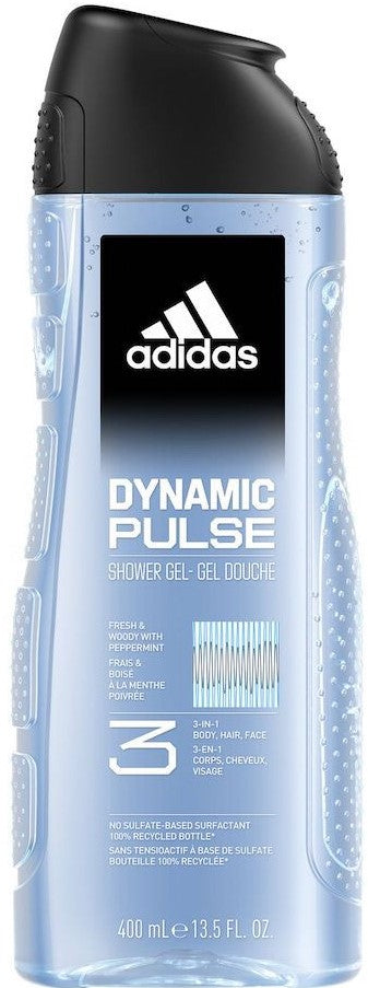 Adidas Dynamic Pulse Men's 3-in-1 Shower Gel, 400 mL
