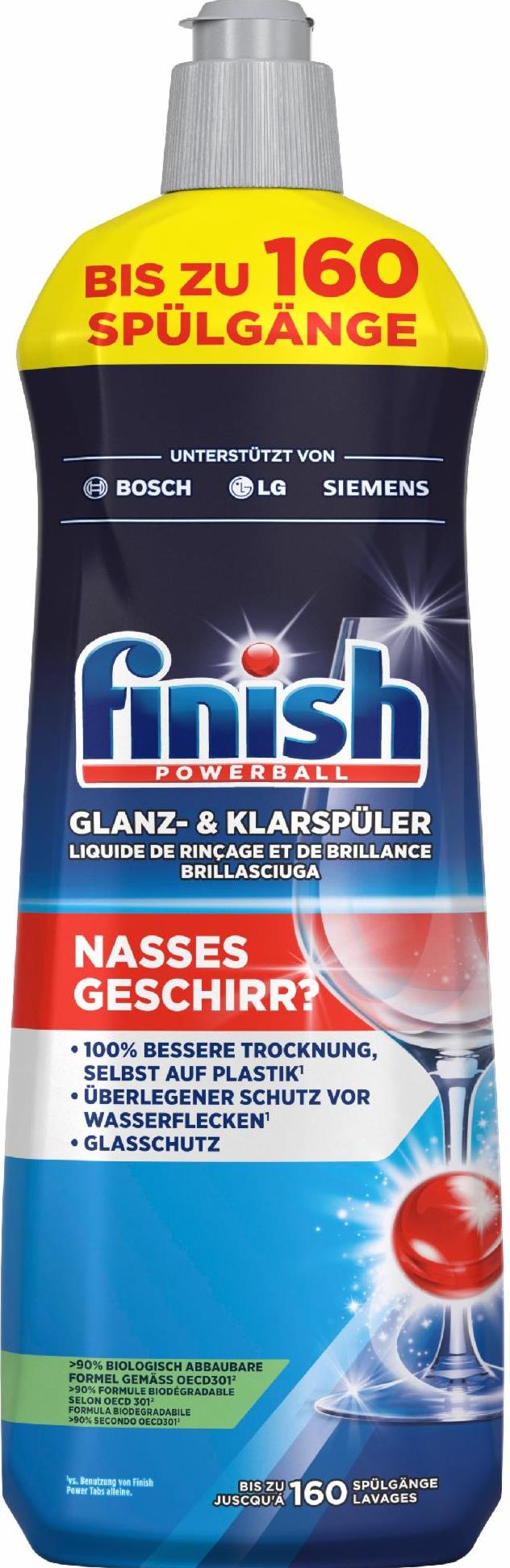 Finish Powerball Dishwasher Rinse Aid, 800 mL