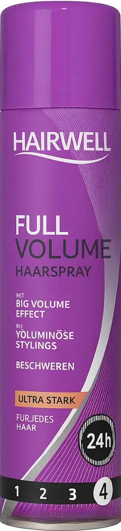 Hairwell Full Volume 4 Hairspray, 300 mL