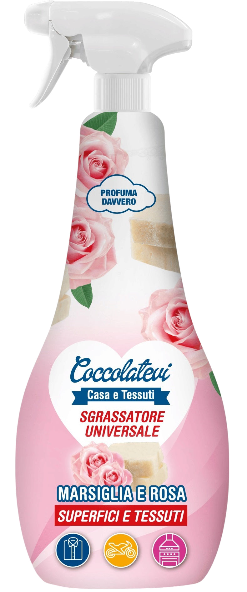 Coccolatevi Marseille Soap & Rose Universal Degreaser Spray, 750 mL