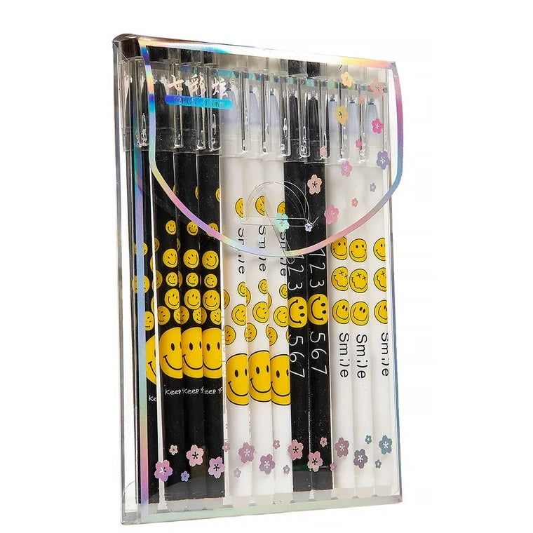 Smiley QCX-888 Blue Erasable Gel Pen, 0.5 mm - Image 3