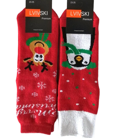 Lvivski Premium Teen Holiday Terry Socks, Size 23-25 - Image 2
