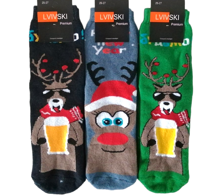 Lvivski Premium Holiday Terry Socks, Size 25-27 - Image 2