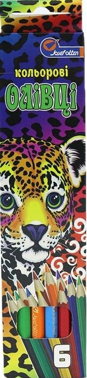 Josef Otten 1051-6 Kids Colored Pencils for Girls, 6 Colors