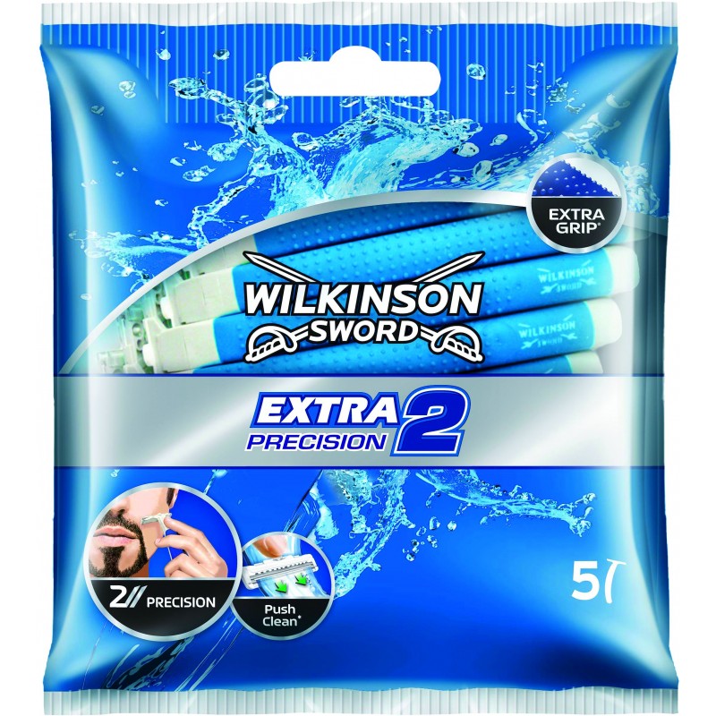 Wilkinson Extra 2 Precision Men's Disposable Razors, 5 pcs