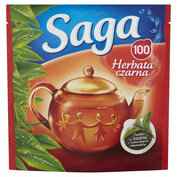 Saga Black Tea, 100 Bags, 140 g