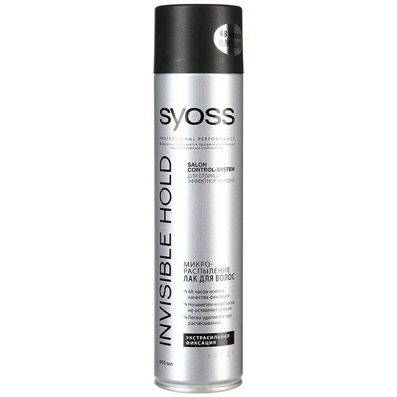 Syoss Invisible Hold Hair Spray, 400 mL
