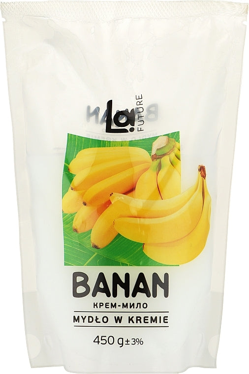 La Future Banana Liquid Cream Soap Refill Pouch, 460 g
