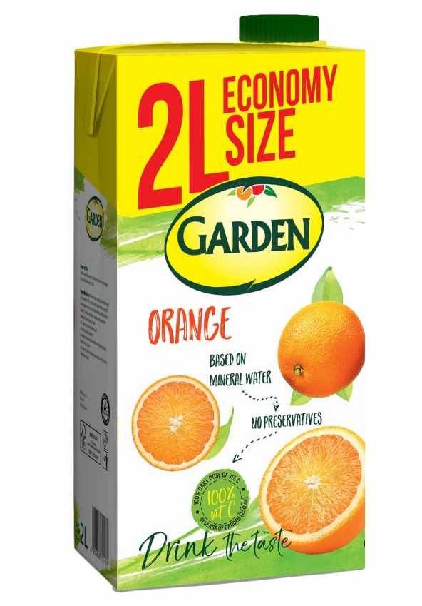 Fortuna Garden Orange Juice Carton, 2 L