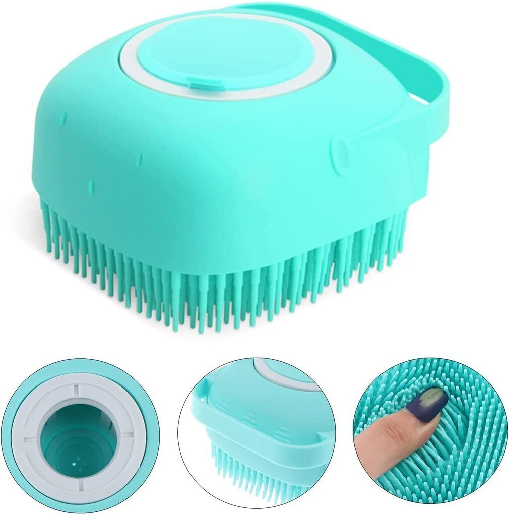 Exquisit Life Green Silicone Massage Shower Brush & Body Scrubber