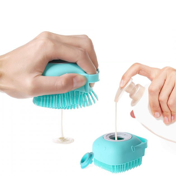 Exquisit Life Green Silicone Massage Shower Brush & Body Scrubber - Image 2