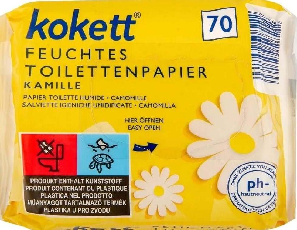 Kokett Chamomile Wet Toilet Paper, 70 pcs