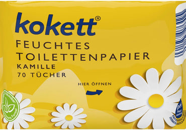 Kokett Chamomile Wet Toilet Paper, 70 pcs - Image 2