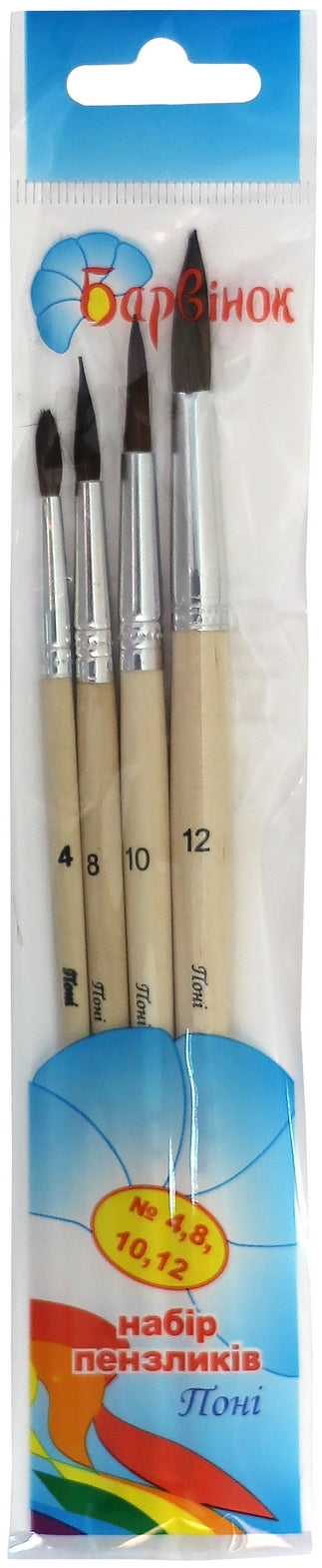 Barvinok 6-415 Paintbrush Set, 4 pcs