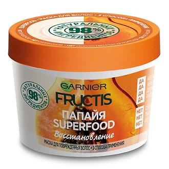 Garnier Fructis Papaya Superfood Repair Hair Mask, 390 mL