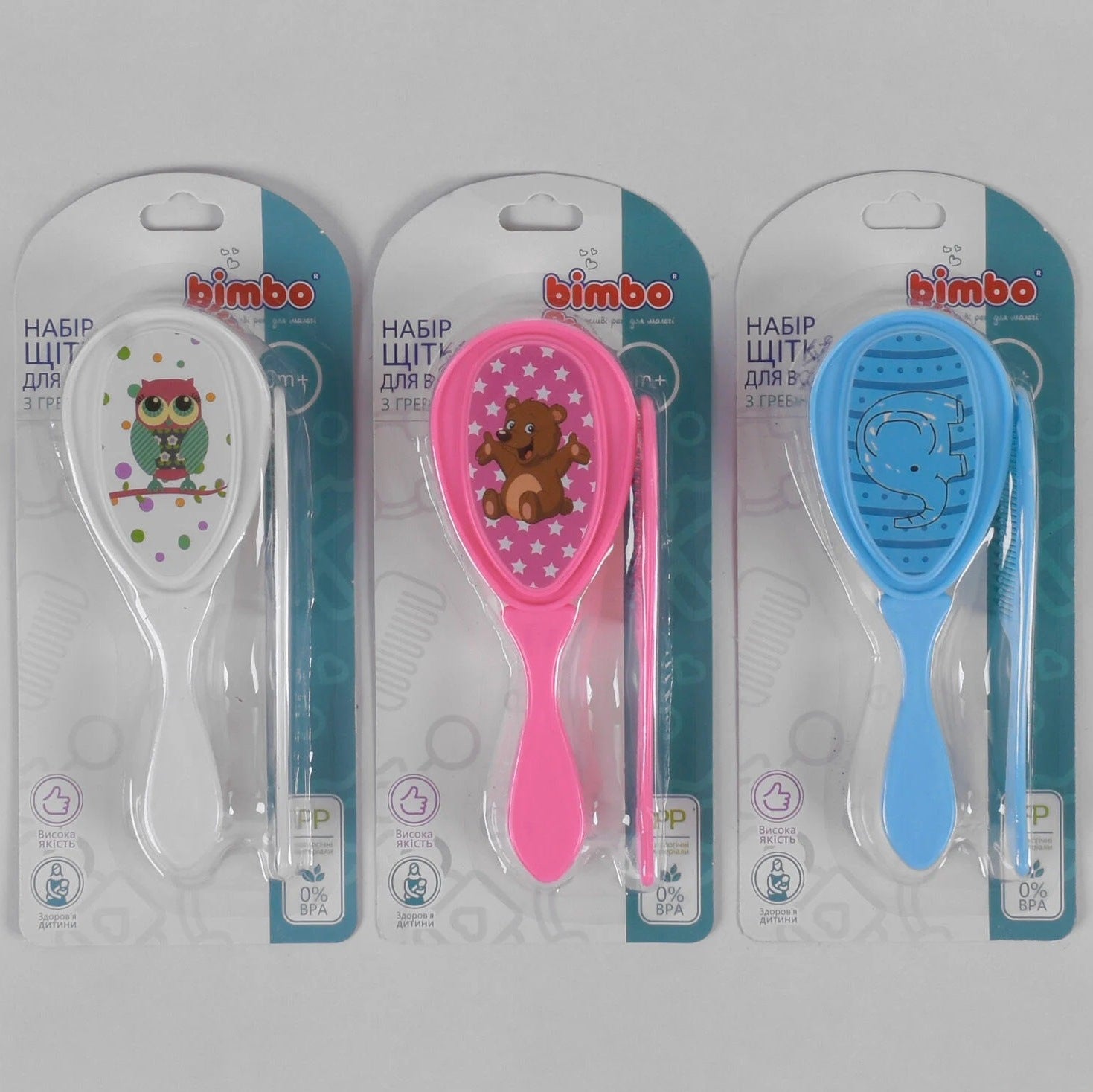 Bimbo 54101 Hairbrush & Comb Set