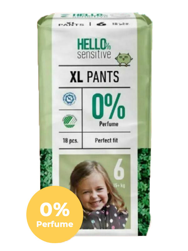 Hello Sensitive Size 6 Baby Pull-Up Diaper Pants, 15+ kg, 18 pcs