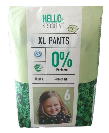 Hello Sensitive Size 6 Baby Pull-Up Diaper Pants, 15+ kg, 18 pcs - Image 2
