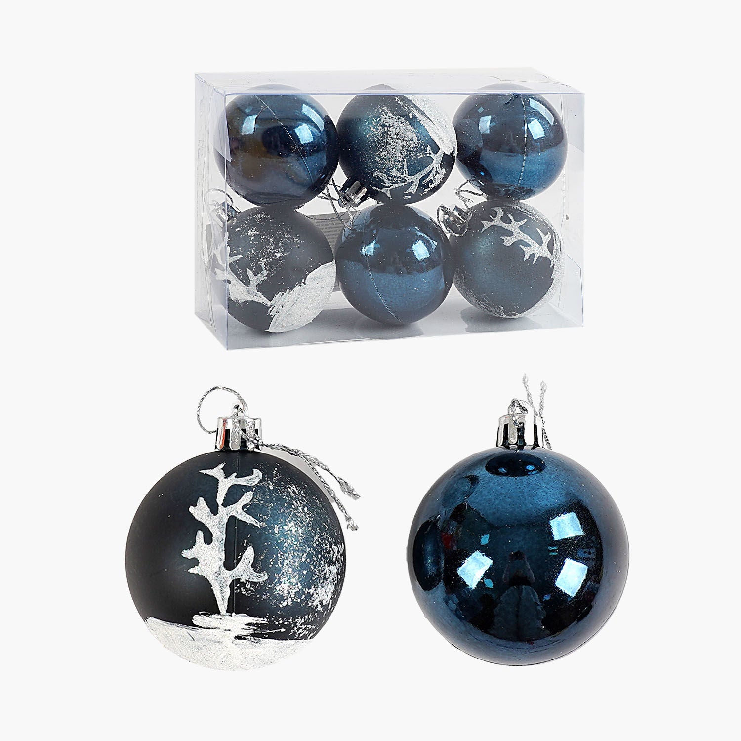 C 67251 Christmas Ball Ornaments, 5.5 cm Diameter, 6 pcs