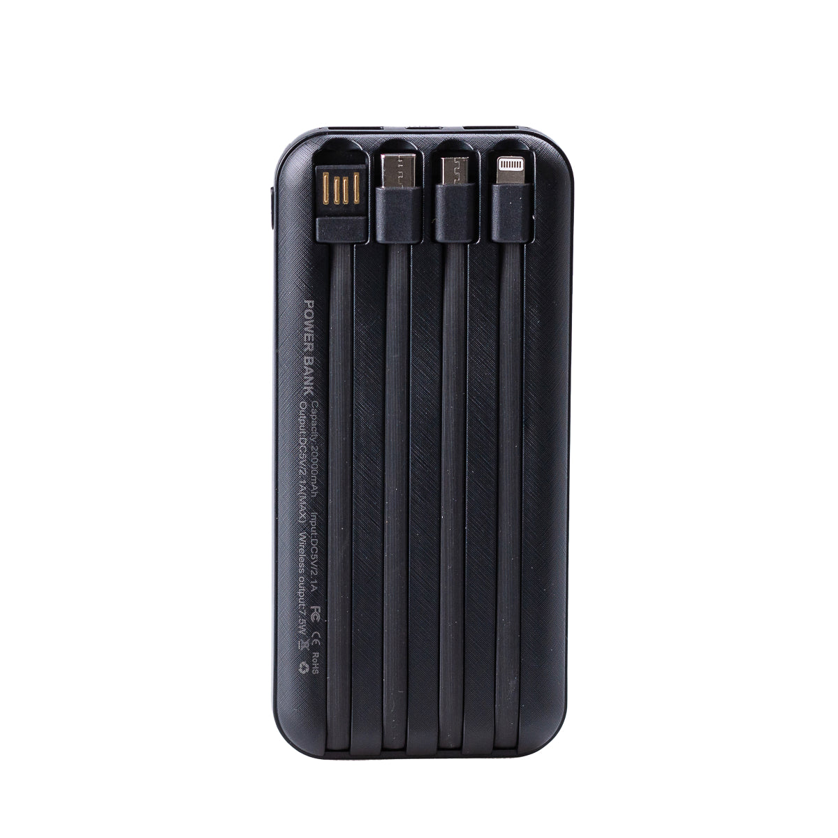 Smart X Power Bank with Wireless Charging, USB-C, USB-A & 4 Cables, 20000 mAh - Image 3