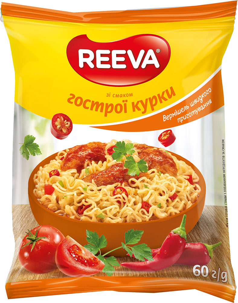 Reeva Spicy Chicken Instant Noodles, 60 g
