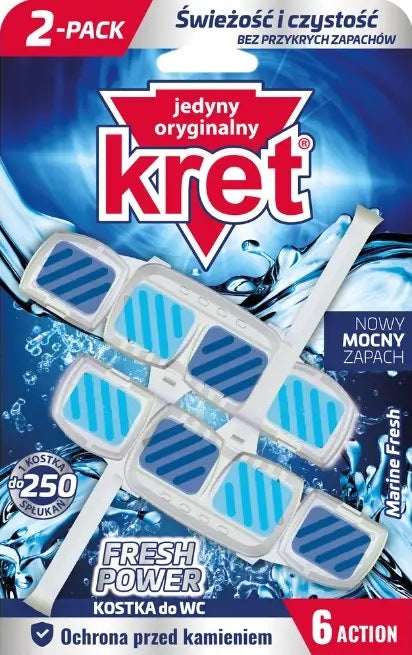 Kret Sea Freshness Toilet Blocks, 2 x 40 g