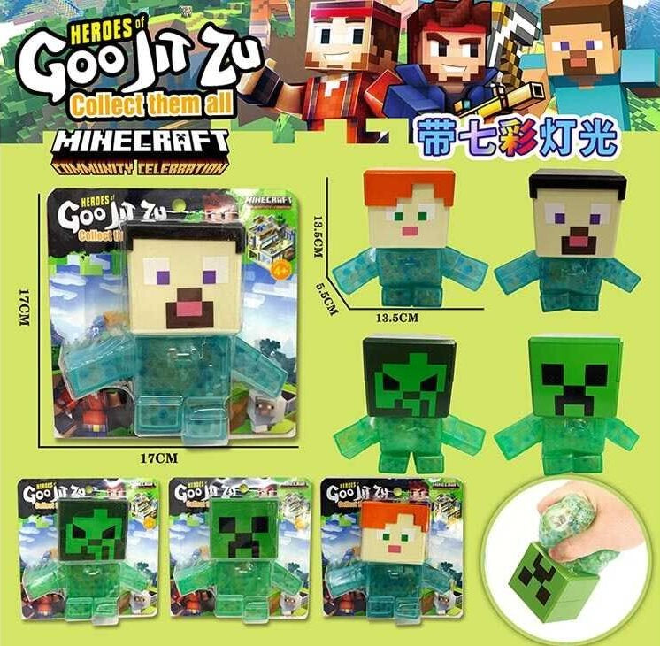 Goo Jit Zu 335-28 Minecraft Stretchy Stress-Relief Toy
