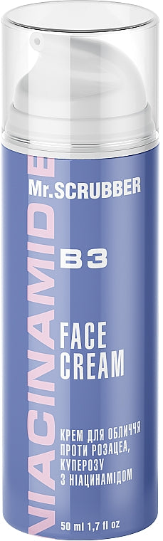 Mr. Scrubber Anti-Rosacea & Couperose Face Cream with Niacinamide, 50 mL