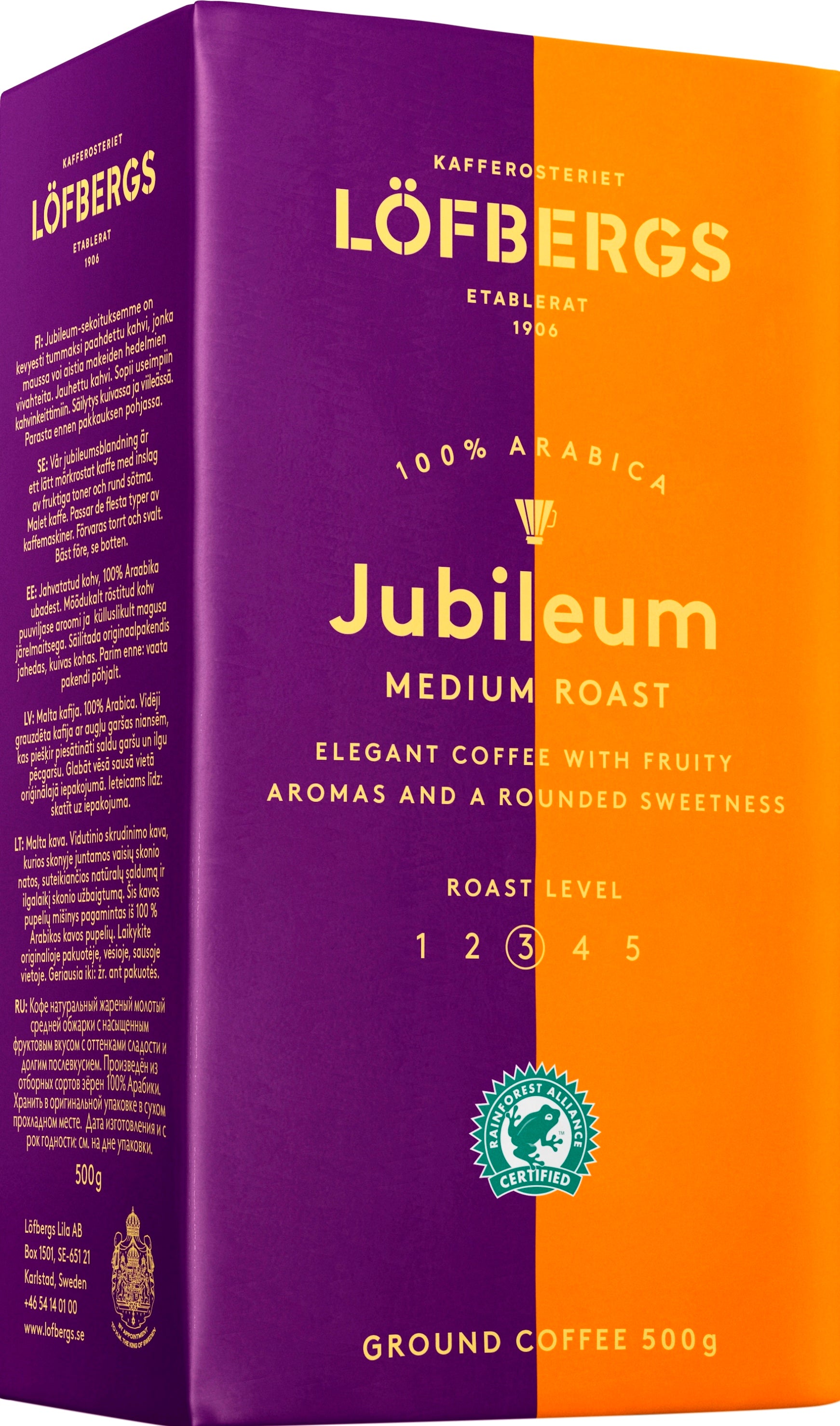 Löfbergs Jubileum Medium Roast Ground Coffee, 500 g