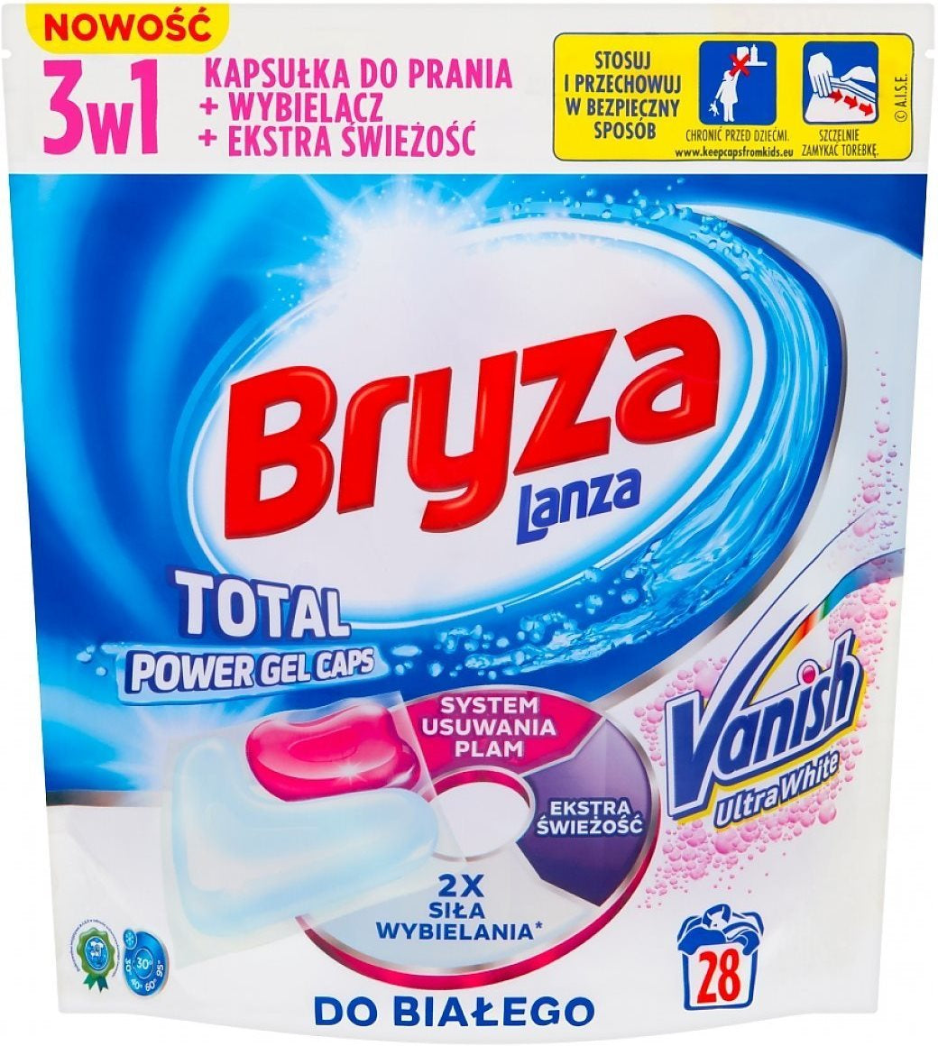 Bryza White Laundry Detergent Pods, 28 pcs (Price per 1 pc)