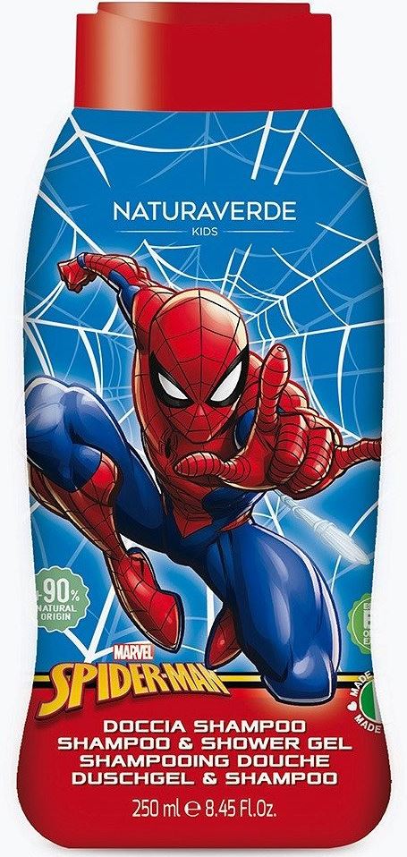 Naturaverde Kids Spider-Man Kids' 2-in-1 Shampoo & Shower Gel, 250 mL
