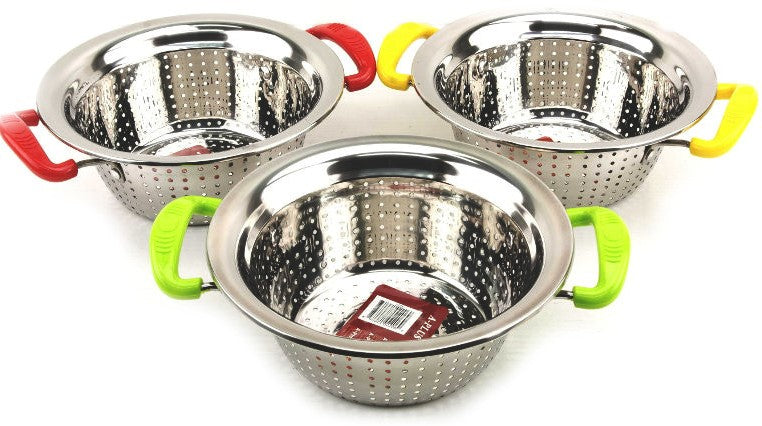 A-Plus 2206 Two-Handle Stainless Steel Colander, 22 cm
