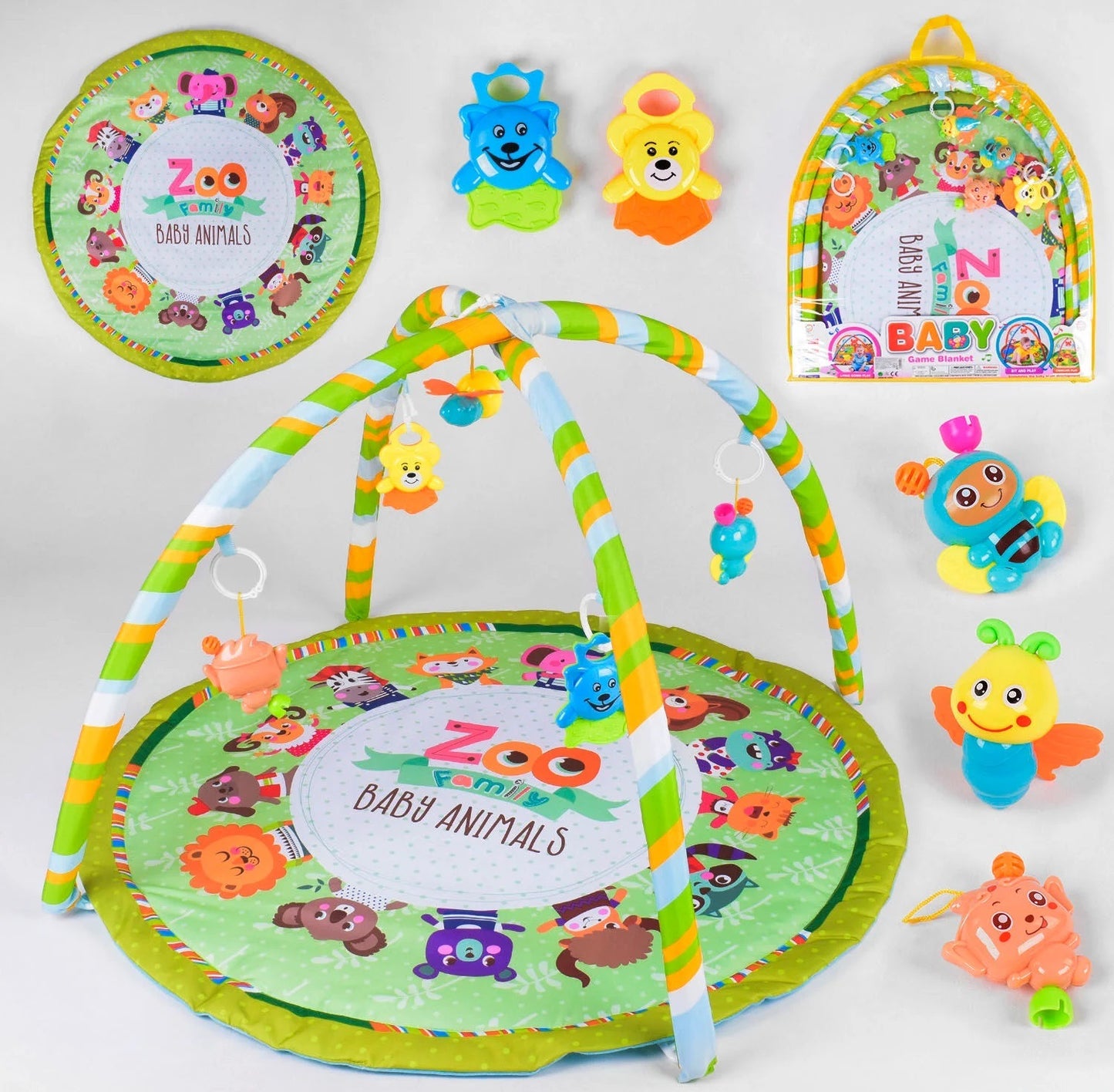 Baby 817 Play Mat with 5 Hanging Toys in Bag