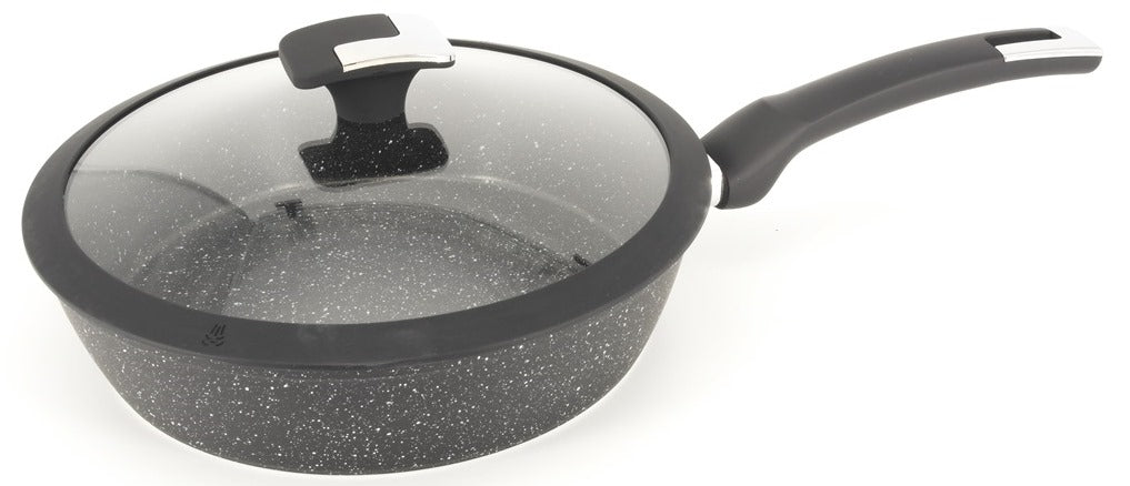 A-plus 3013 Deep Frying Pan with Lid & Marble Coating, 26 cm