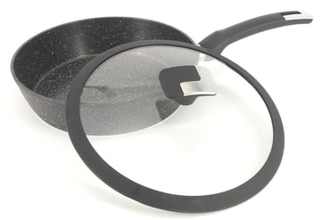 A-plus 3013 Deep Frying Pan with Lid & Marble Coating, 26 cm - Image 2