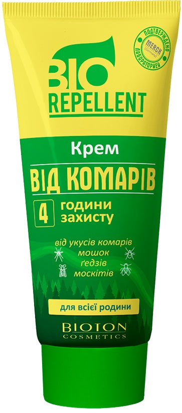 Bioton Cosmetics Bio Repellent Mosquito Cream, 4-Hour Protection, 75 mL