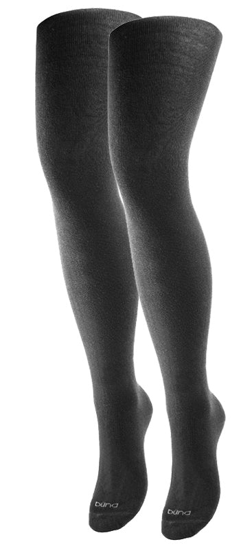 Duna 4398 Kids' Cotton Tights, Black, 4-6 Years, 110-116 cm