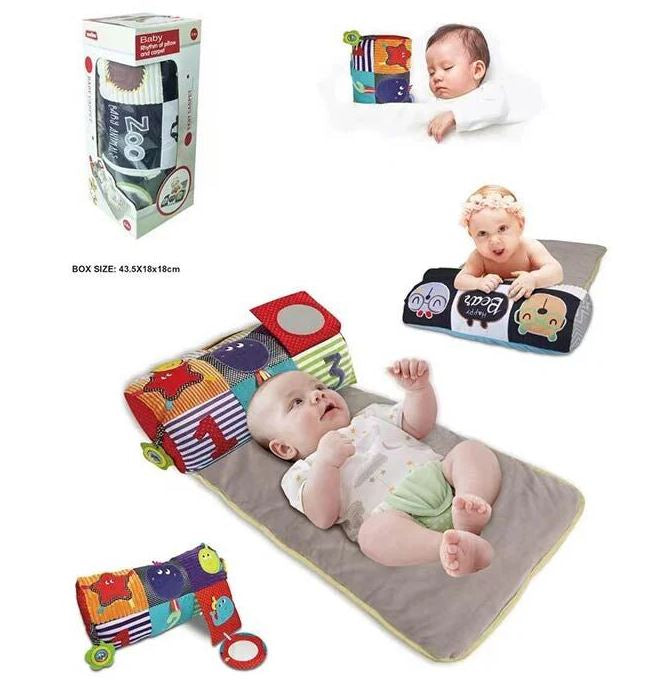 Meying 023-78A Soft Play Mat with Activity Roller, 75 x 42 cm