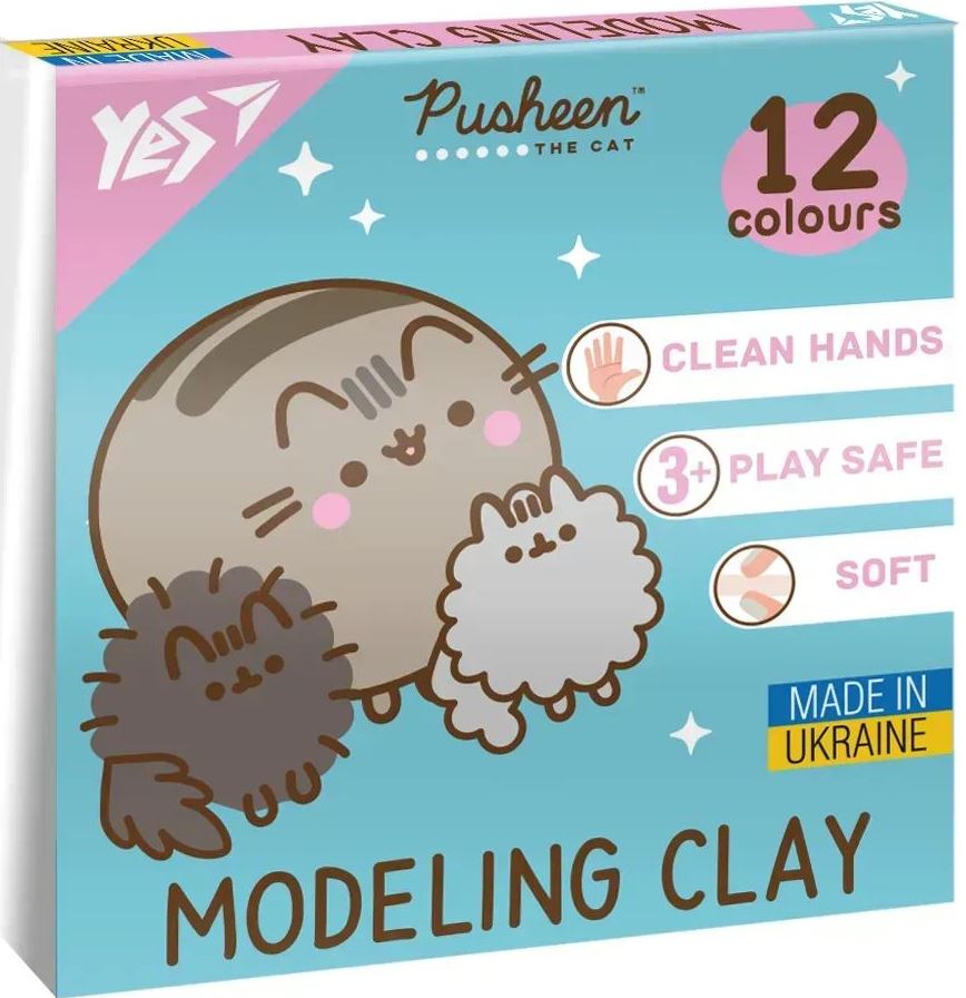 Yes Pusheen Modeling Clay, 12 Colors, 240 g