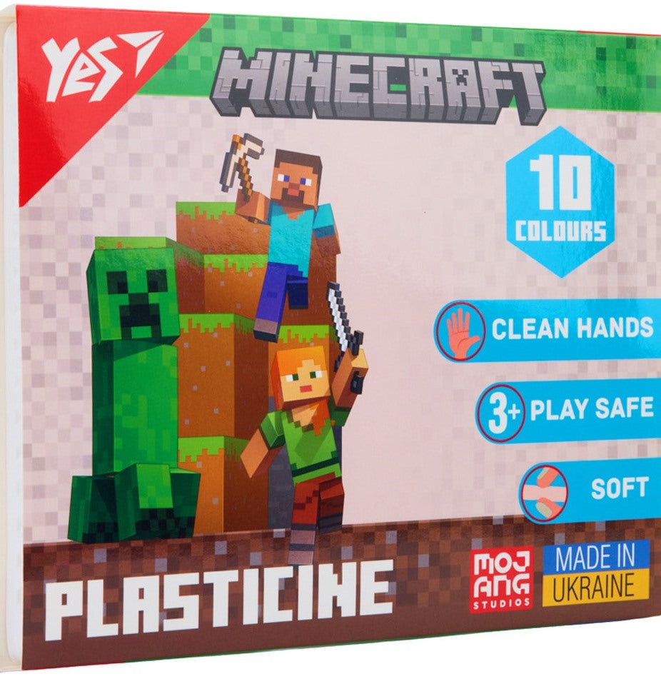Yes 540662 Minecraft Modeling Clay, 10 Colors, 200 g