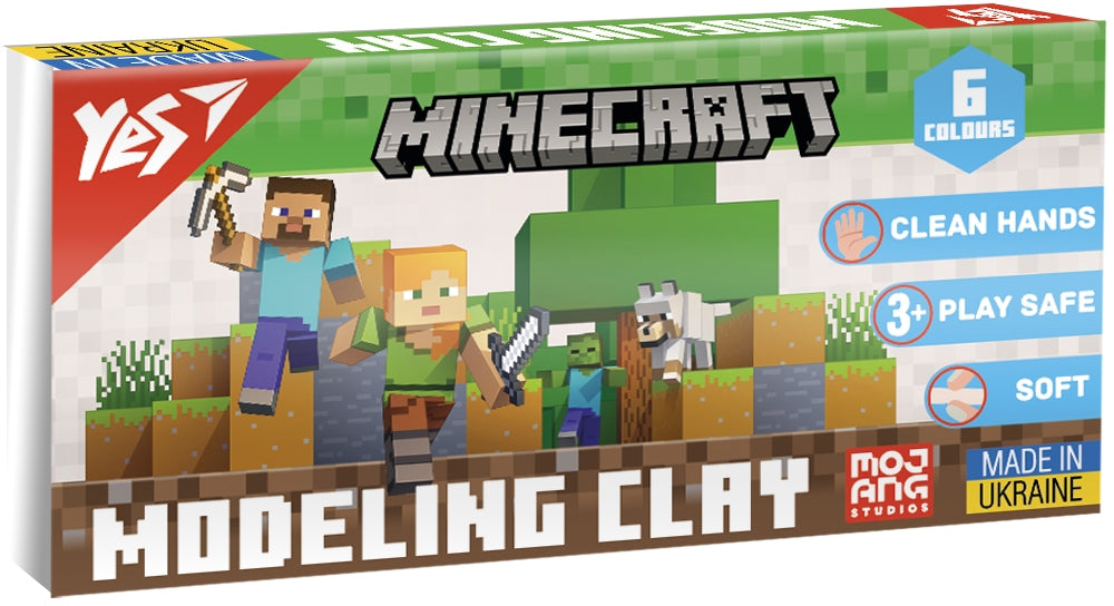 Yes 540650 Minecraft Modeling Clay, 6 Colors, 120 g