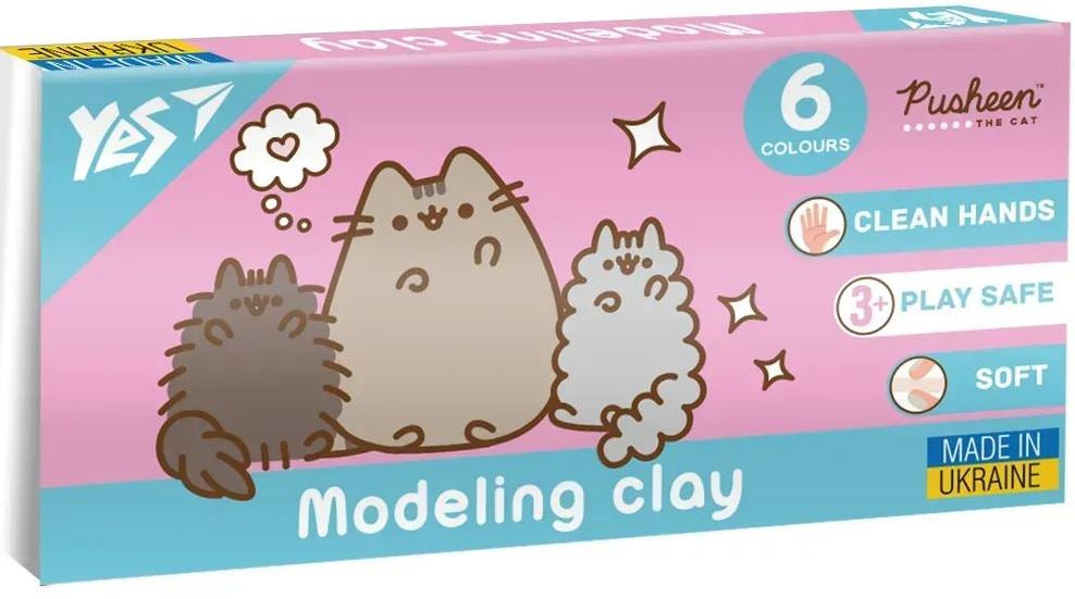 Yes 540651 Pusheen Modeling Clay, 6 Colors, 120 g