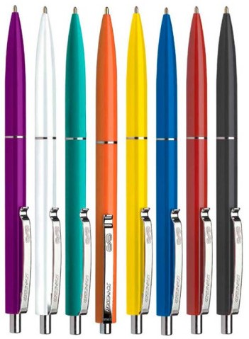 Schneider Retractable Ballpoint Pen, Blue Ink, 0.7 mm