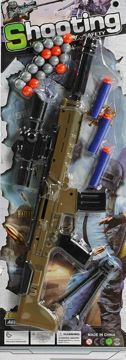 Shooting 6688-3 Toy Blaster with Accessories on Card