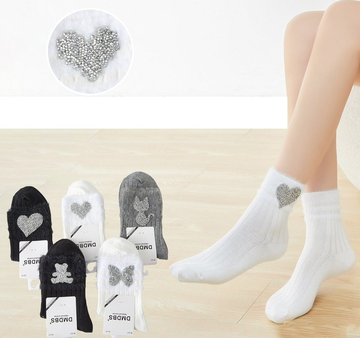 DMDBS D:041 Women's Long Socks, Size 36-41